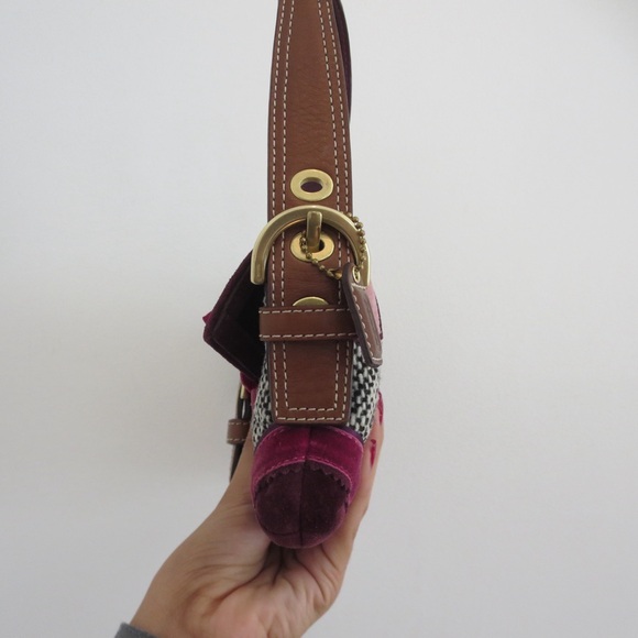 Rare Coach Tweed Soho Baguette - Picture 5 of 10